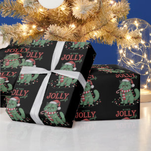 Papier Cadeau Est-ce Assez Joyeux Fête de Noël de Chat Mignon