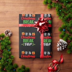 Papier Cadeau Est-ce déjà les vacances de Noël Drôle de fête