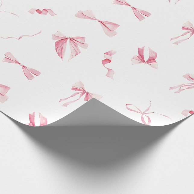 Papier Cadeau Esthétique Rubans Roses Coquette (Coin)