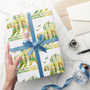 Papier Cadeau Et Dans La Forêt Je Vais Je Perds Mon Esprit Et Je