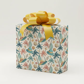 Papier Cadeau Été Rétro
