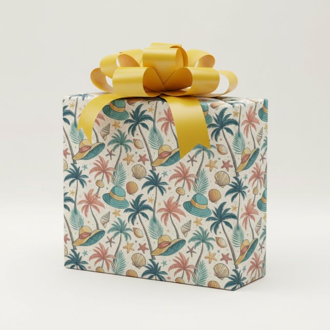 Papier Cadeau Été Rétro  (Créateur téléchargé)
