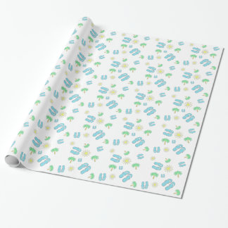 Papier Cadeau Été Sun et enveloppe de cadeau de sandales