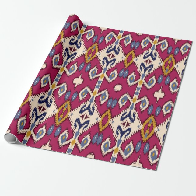 Papier Cadeau Ethnic chevron motif arrière - plan traditionnel (Déroulé)