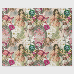 Papier Cadeau Étincelle de Noël victorienne