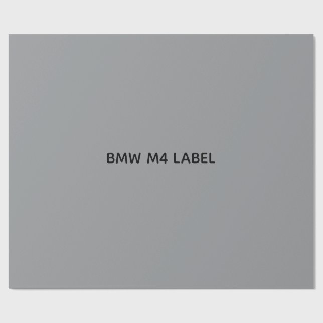 Papier Cadeau étiquette BMW M4  (Plat)