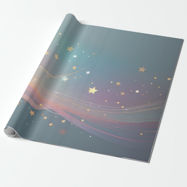 Papier Cadeau étoile Abstaract (Déroulé)