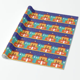 Papier Cadeau Étoile au-dessus de nativité de Noël de Bethleh