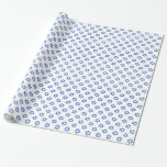Papier Cadeau Étoile bleue de David sur blanc<br><div class="desc">Envelopper le papier avec un motif bleu étoile de David (Magen David) sur un arrière - plan blanc. Personnalisable . Parfait pour les fêtes et les occasions juives,  y compris Hanoukka (Chanukah),  Bar Mitzvah,  ou Bat mitzvah.</div>