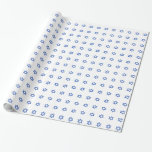 Papier Cadeau Étoile bleue de David sur blanc<br><div class="desc">Envelopper le papier avec un motif bleu étoile de David (Magen David) sur un arrière - plan blanc. Personnalisable . Parfait pour les fêtes et les occasions juives,  y compris Hanoukka (Chanukah),  Bar Mitzvah,  ou Bat mitzvah.</div>