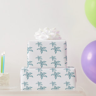 Papier Cadeau Étoile de mer sarcelle