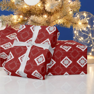 Papier Cadeau Étoile de Noël Art Déco vintage