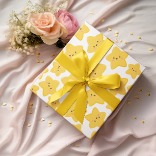 Papier Cadeau Étoile jaune ludique