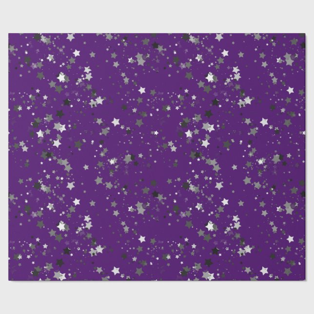 Papier Cadeau Étoile nuit - violet (Couture)