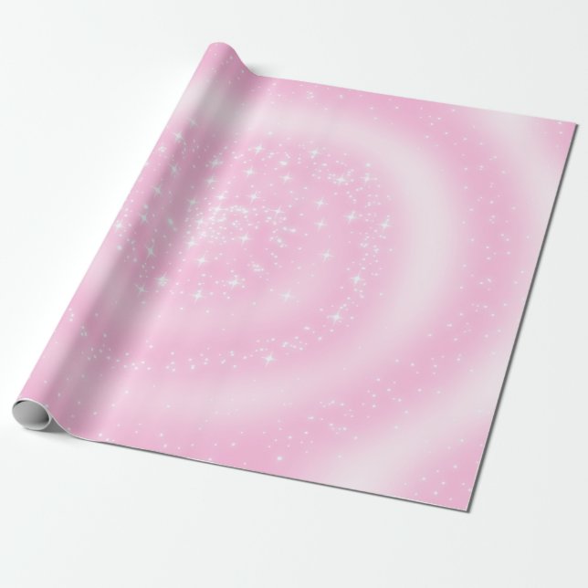 Papier Cadeau étoile transparente Arrière - plan strudel (Déroulé)
