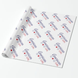 Papier Cadeau Étoiles américaines de fille