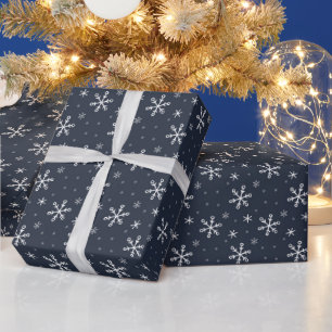 Papier Cadeau Étoiles Argentées Élégantes Velours Noir