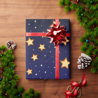 Papier Cadeau étoiles-ciel foncé