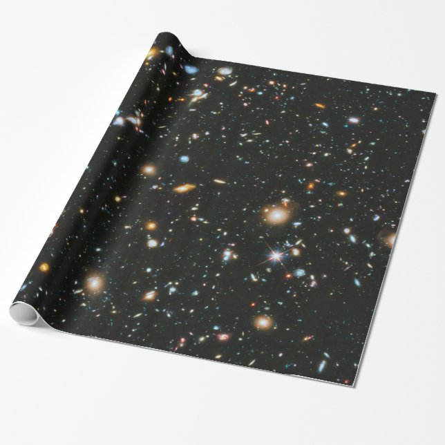 Papier Cadeau Étoiles dans l'espace - Champ ultra-profond de Hub (Déroulé)