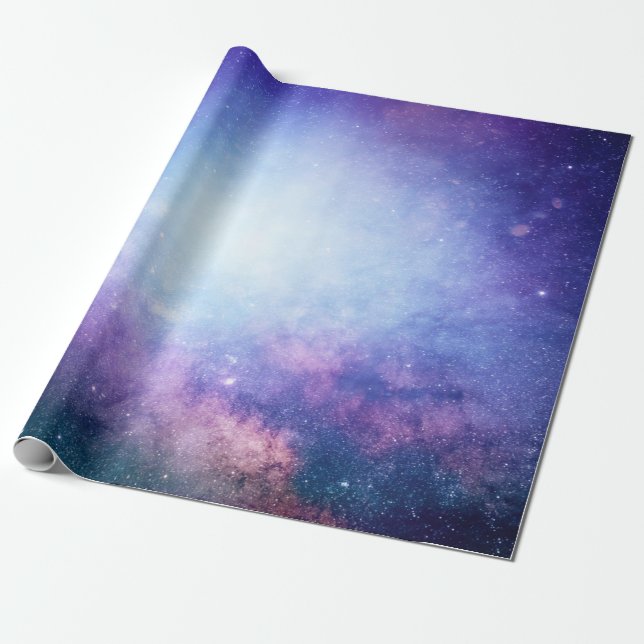 Papier Cadeau étoiles de fumée de l'univers Abstrait (Déroulé)