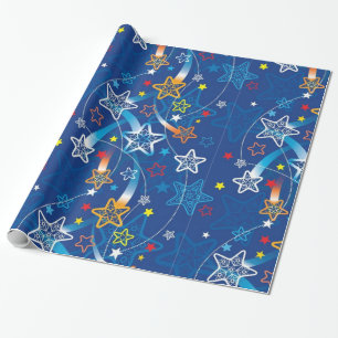Papier Cadeau Étoiles Filantes