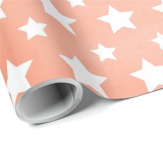 Papier cadeau étoiles orange
