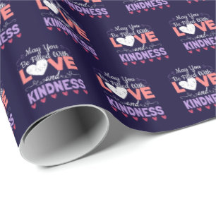 Papier Cadeau Être rempli d'amour et de bonté - Positivité