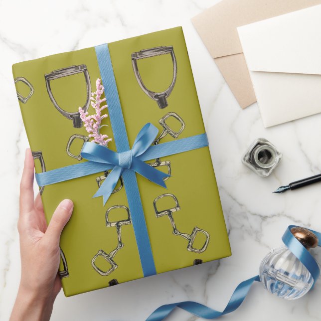 Papier Cadeau étriers & mors rose (Cadeaux)