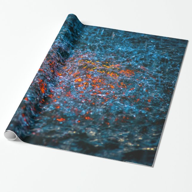 Papier Cadeau Étude à l'aquarelle - Orange (Déroulé)