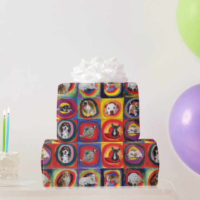 Papier Cadeau Étude des chiens (Cadeaux de fête)