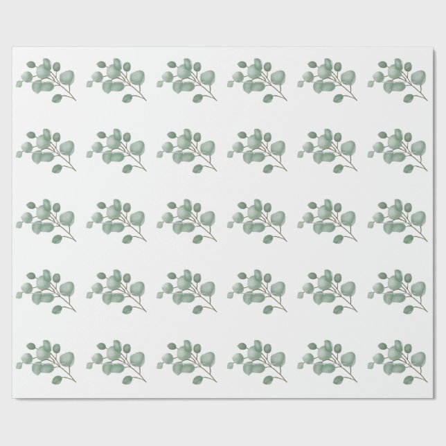 Papier Cadeau Eucalyptus floral (Couture)