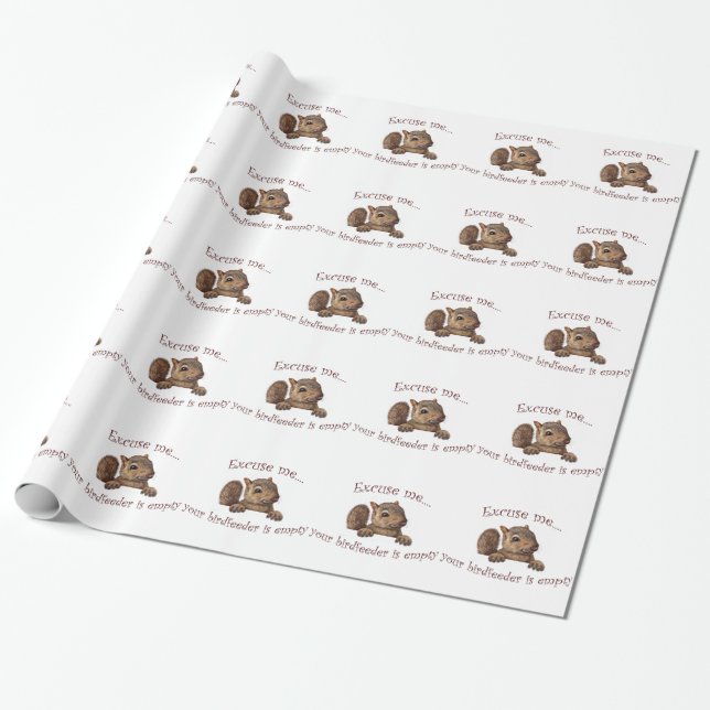 Papier Cadeau Excusez-moi...votre chargeur d'oiseaux est vide (Déroulé)