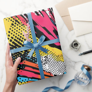 Papier Cadeau Explosion de bande dessinée Pop Art