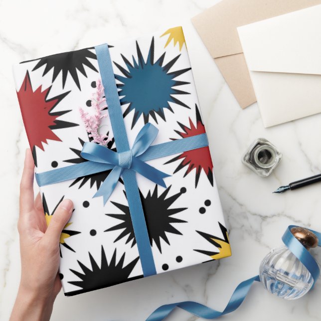 Papier Cadeau Explosion de bande dessinée Pop Art (Cadeaux)