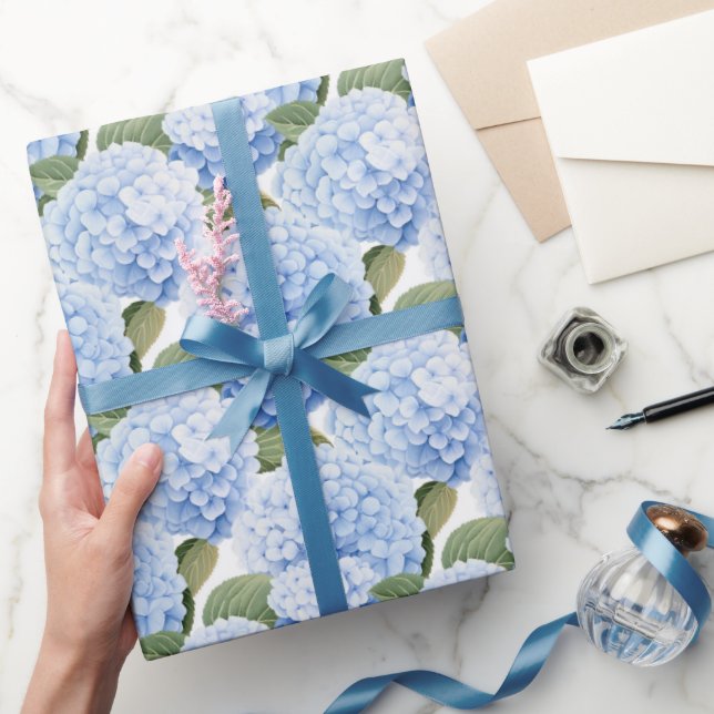 Papier Cadeau Explosion de Fleur Bleue (Cadeaux)
