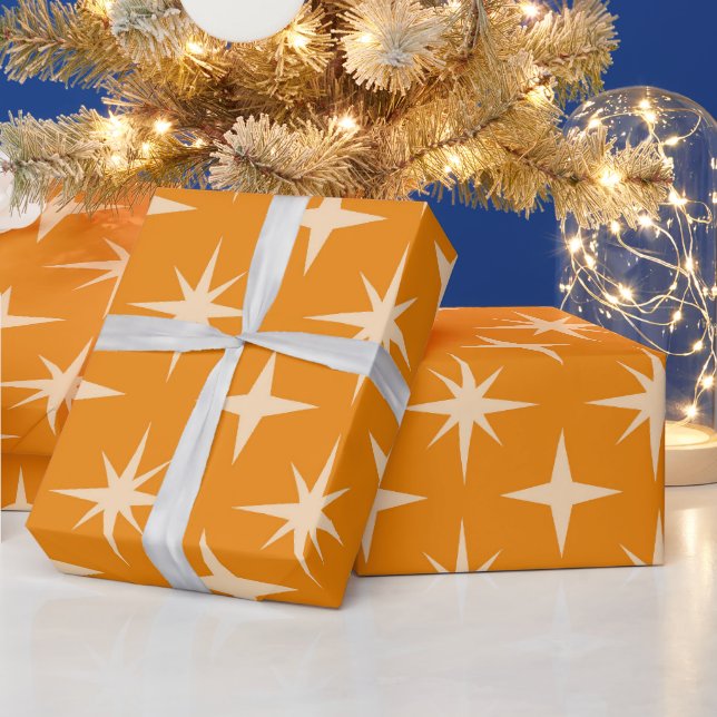 Papier Cadeau Explosions Atomiques de Style Milieu de Siècle sur (Vacances)