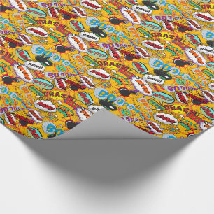 Papier Cadeau Explosions de Pop Art de Bande Dessinée