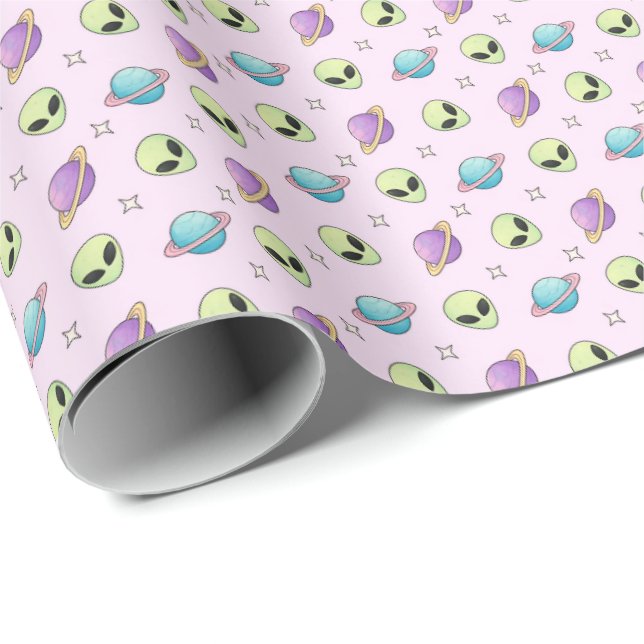 Papier Cadeau Extraterrestres (Coin rond)