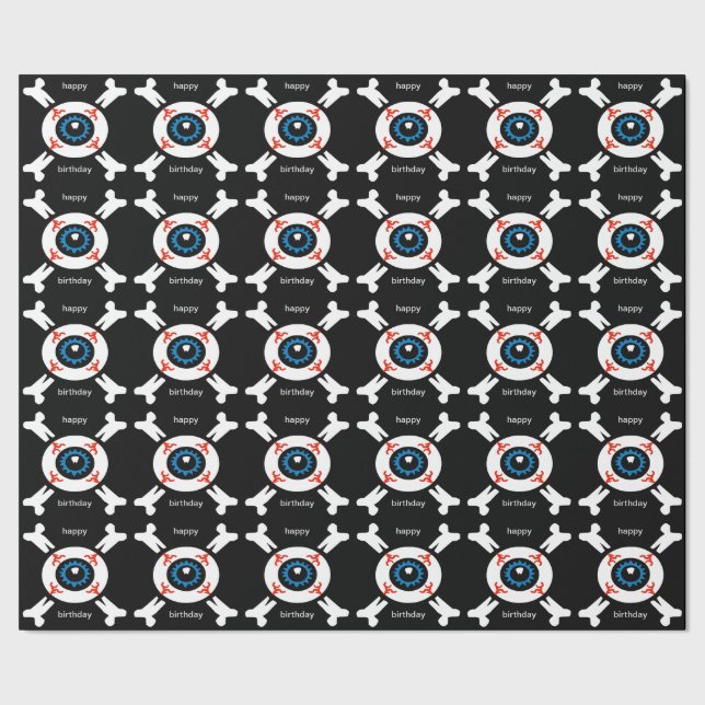 Papier Cadeau Eyeball-and-Crossbones (Couture)