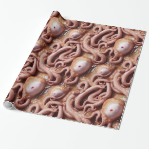 Papier Cadeau Eyeball et Tentacle Stew Alien déplaisant et brut