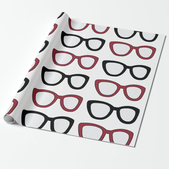 Papier Cadeau Eyeglasses Spectacles Specs Glasses Optician  (Déroulé)