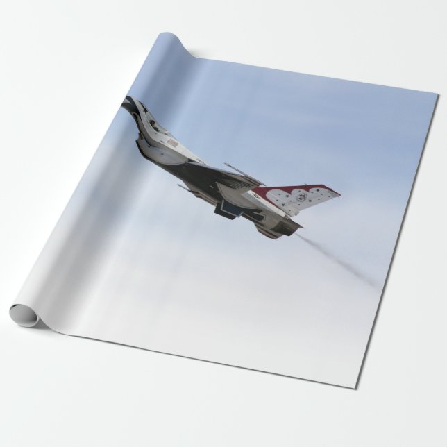 Papier Cadeau F-16 Thunderbird En Vol (Déroulé)