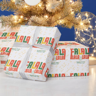Papier Cadeau Fa La Choir Carols Coloré Noël Moderne