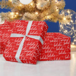 Papier Cadeau Fa la Falala White Script Hearts Red Christmas<br><div class="desc">Voici notre papier d'enveloppement Festive Falala, le choix parfait pour ajouter une touche de charme moderne à vos cadeaux de vacances. Ce papier d'emballage exquis présente un arrière - plan rouge vif qui respire la chaleur et l'excitation de la saison de Noël. Orné du mot "falala" dans un élégant script...</div>
