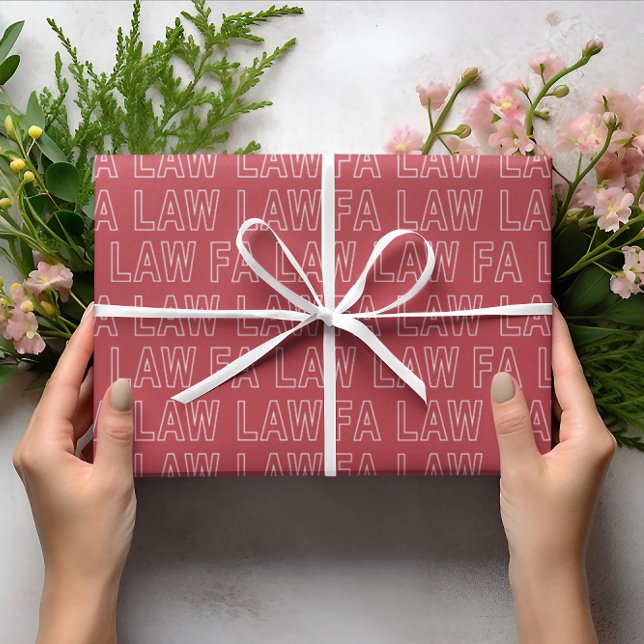 Papier Cadeau Fa Law Law Funny Lawyer Joke Christmas (Créateur téléchargé)