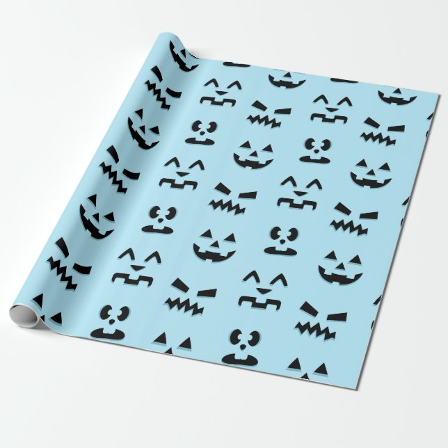 Papier Cadeau Façades du Citrouille de la Lune bleue (Déroulé)