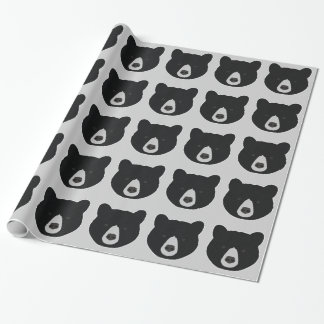 Papier Cadeau Face de l'ours noir