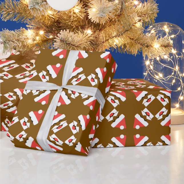 Papier Cadeau Face père Noël (Vacances)