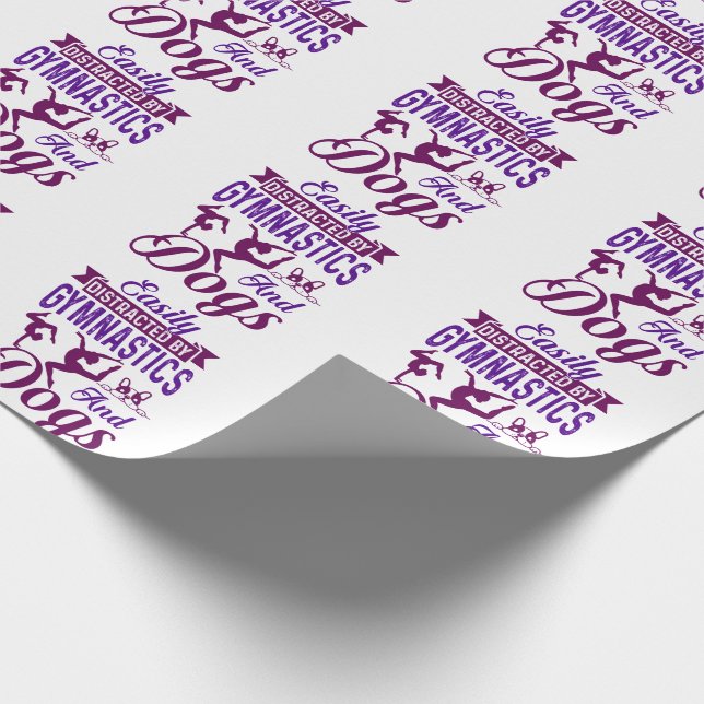 Papier Cadeau Facilement distrait par la gymnastique et les chie (Coin)