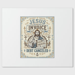 Papier Cadeau Facture Jésus Dette Annulée Facture Jésus Dette Pe
